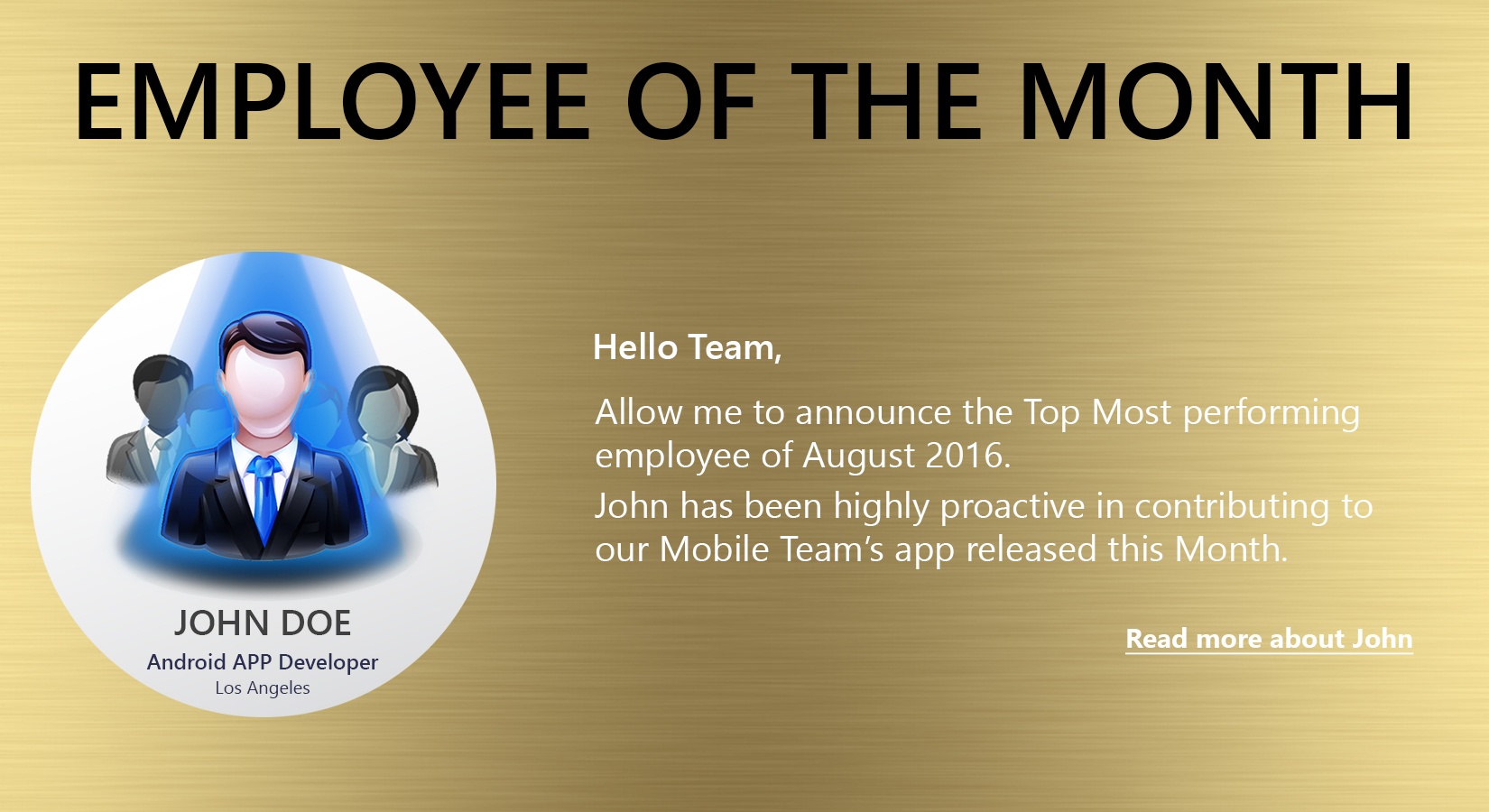 Employee Of The Month Program Template