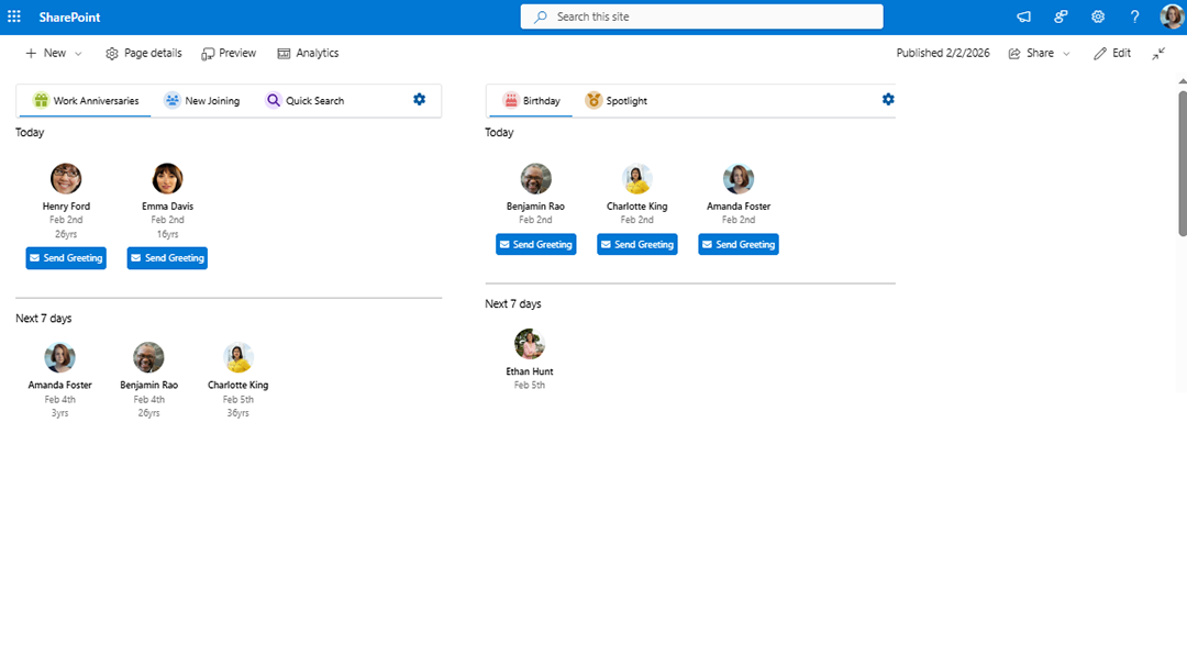 Events, Engagement & Analytics Dashboard Screenshot